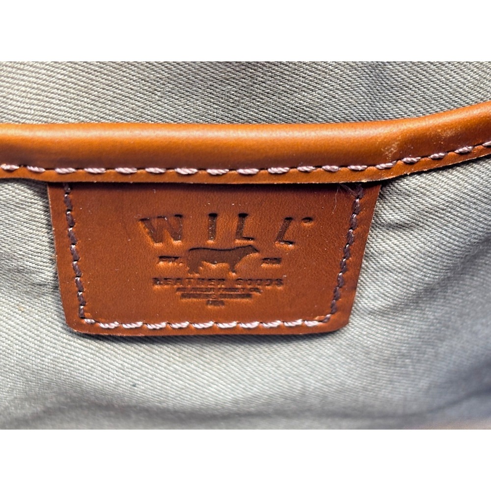 WILL Full Grain Leather Simple Backpack Purse Tan Unlined Magnetic Closure EUC - Picture 11 of 16